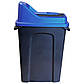 Бак для сортировки мусора Planet Re-Cycler 50 л черный - синий (бумага), фото 6