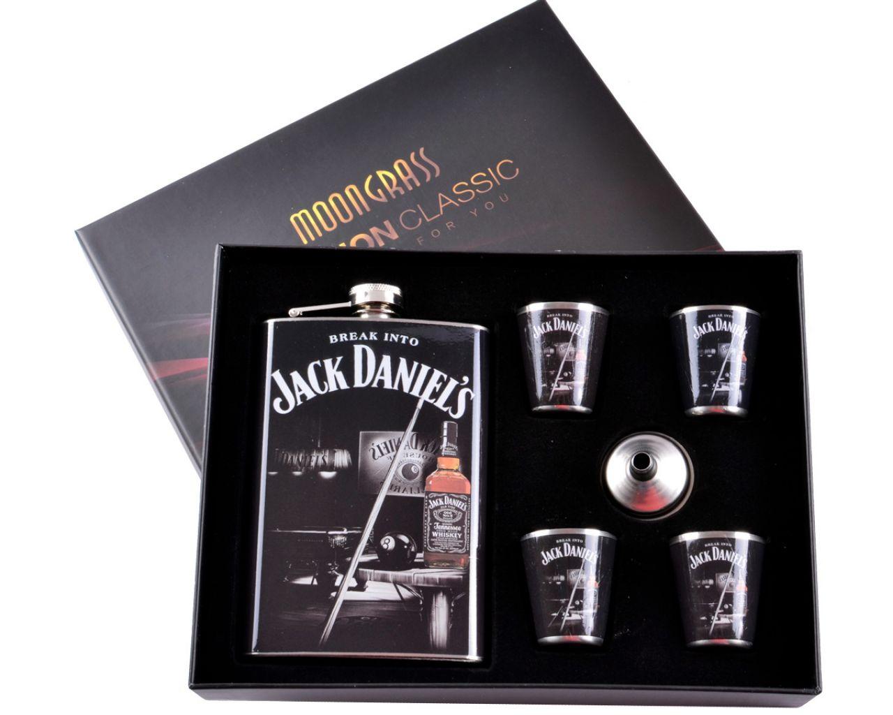 Подарунковий набір 6в1 фляга, чарки, лійка "Jack Daniels"