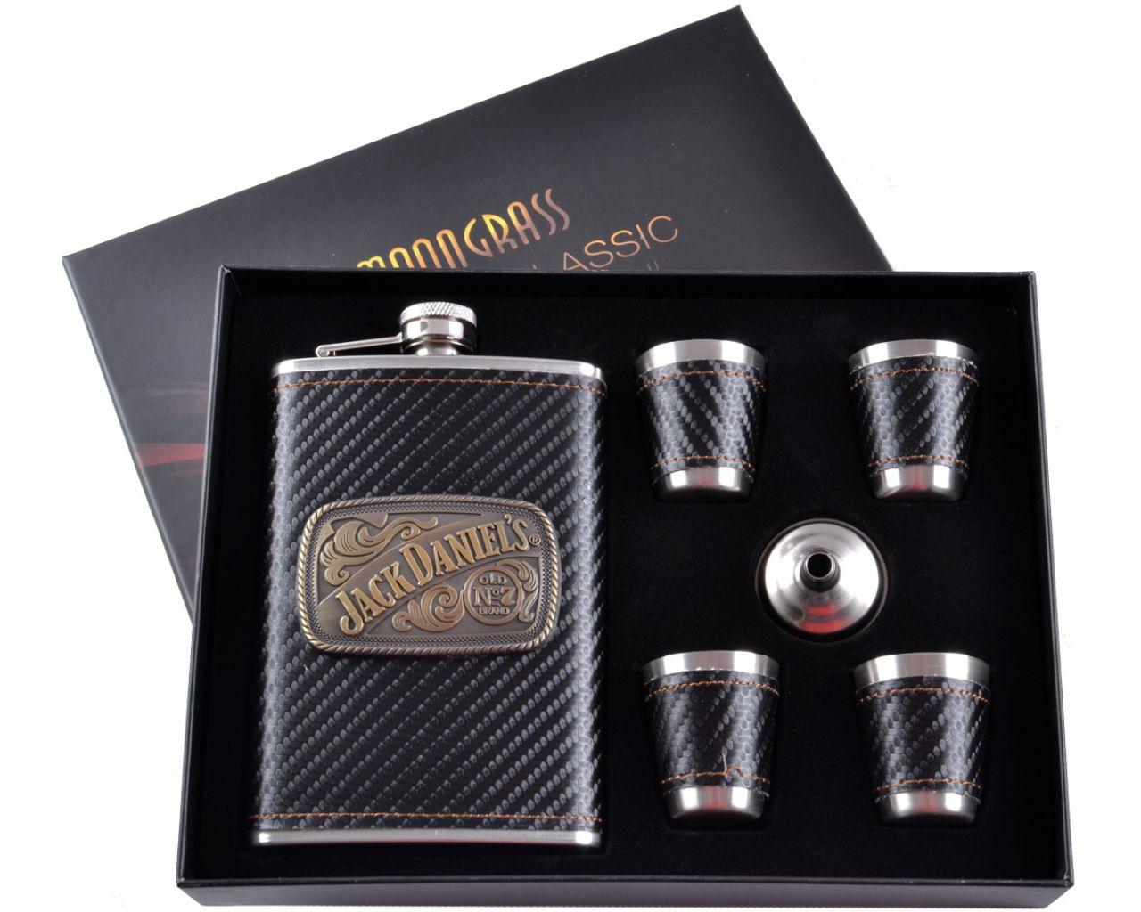 Подарунковий набір 6в1 фляга, чарки, лійка "Jack Daniels"