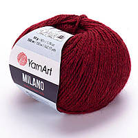 YarnArt MILANO (Милано) № 856 свекольный (Пряжа полушерсть, нитки вискоза для вязания)