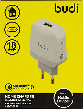 Зарядний пристрій Budi №M8J940QE/AC940QEW/QC-3.0 3.6A white/Breidon/