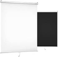 1,8х2м Чорний Екран фон ролет на стіну або стелю в рулоні YouTube Screen, ролет — рулонний фон, фото 3