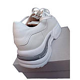 Кросівки жіночі шкіряні білий розмір 40, фото 6