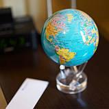 Самообертовий Гіроглобус Solar Globe "Політична карта" 11,4 см синій, фото 2