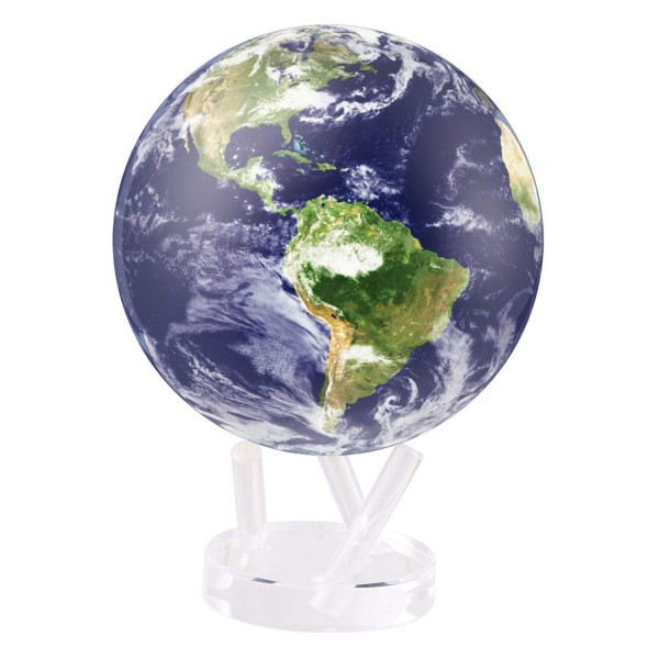 Самообертовий гідроглобус Solar Globe "Земля в хмарах" 15,3 см