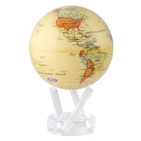 Самообертовий Гіро-глобус Solar Globe "Ретро карта" 11,4 см синій