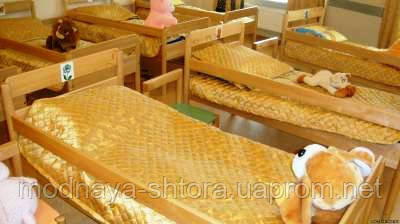 Покрывало на кровать для детского сада, атласное без рюш (размер 110х140 см) - фото 4 - id-p253561538