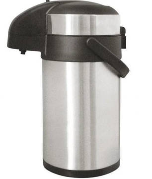 Термос помповий 4 л Stenson MT-0096, питної, сріблястий з чорним (N014934), фото 1