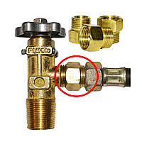 Переход на кран газового баллона с левой резьбы на правую 1/2