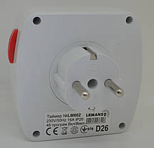 Розетка таймер добовий Lemanso LM662 (Niz00111), фото 4