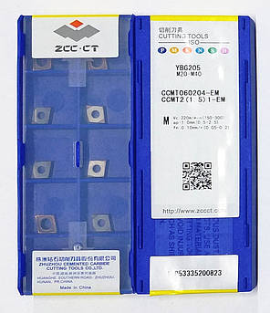 CCMT060204-EM YBG205 ZCC.CT (Нержавіюча сталь) Твердосплавна пластина, фото 2