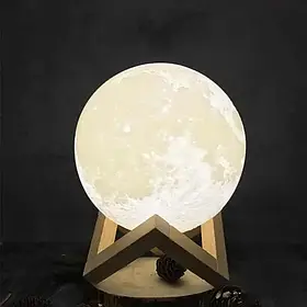 Нічний світильник у формі місяця 3D Moon Light 15 см сенсорний White  ⁇  Світлодіодний LED ліхтар