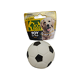 Іграшка для собак Олкар М'яч футбольний вінілова з пищалкою 9см EV023, фото 2