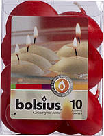 Плавающие свечи Bolsius красные 10 шт (пл10-030)