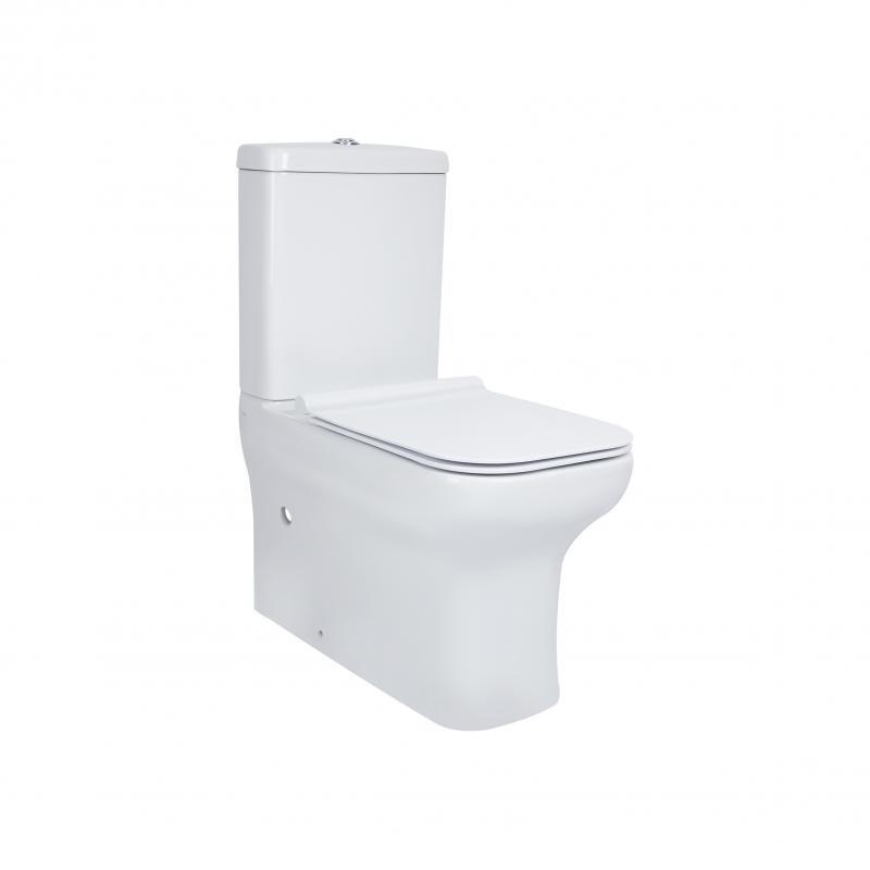 Унітаз-компакт Qtap Cardinal безободковый з сидінням Soft-close QT0422C666PW