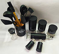 Набір для кухні 19 предметів |Ємність для олії/оцту | Набір пляшечок | Набір кухоного приладдя