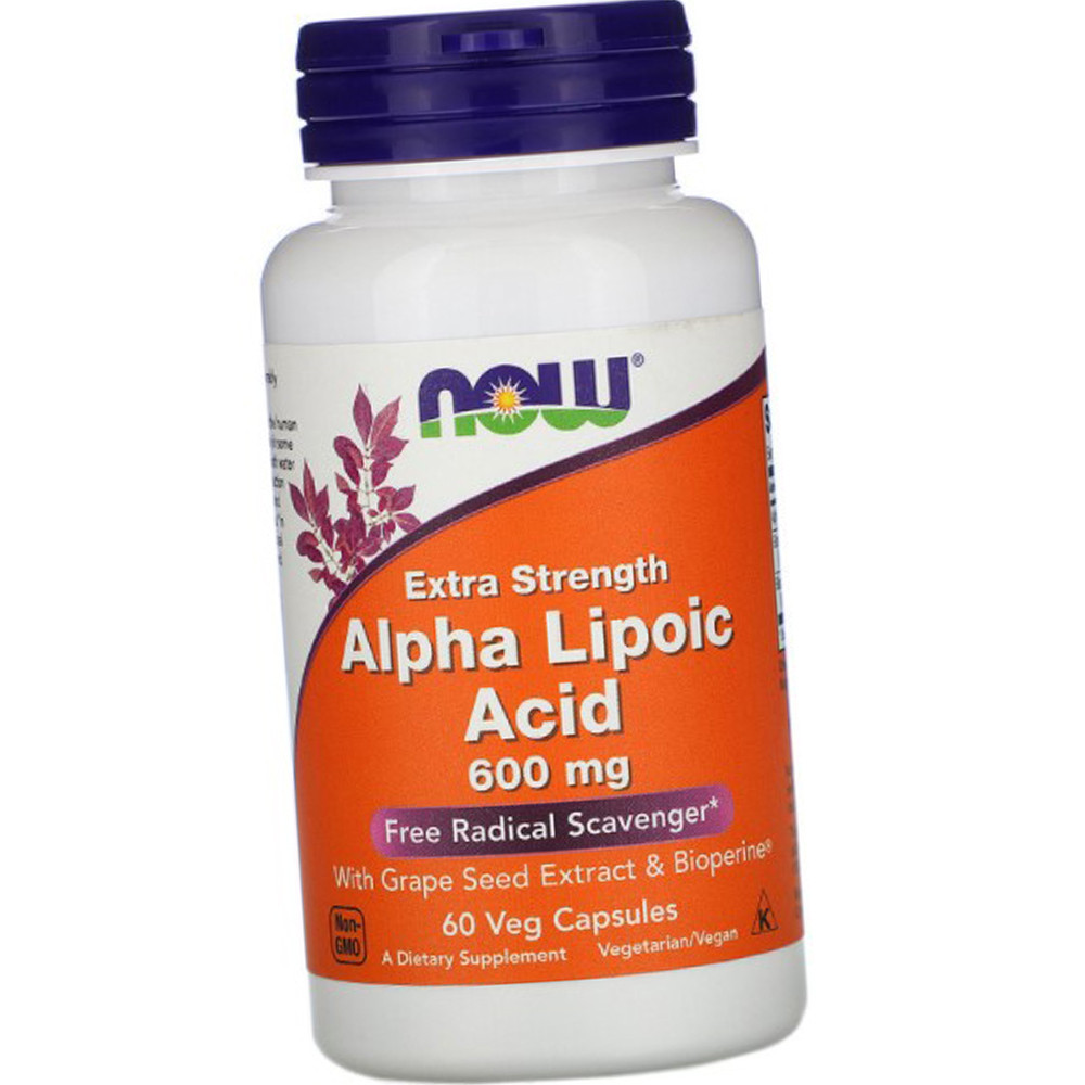 Альфа-ліпоєва кислота Extra Strength Alpha Lipoic Acid 600 mg 60 капс