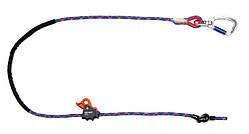Строп с плетеного шнура с регулятором довжини UP SKY карабіном TENAC з вертлюгом 2,5 м