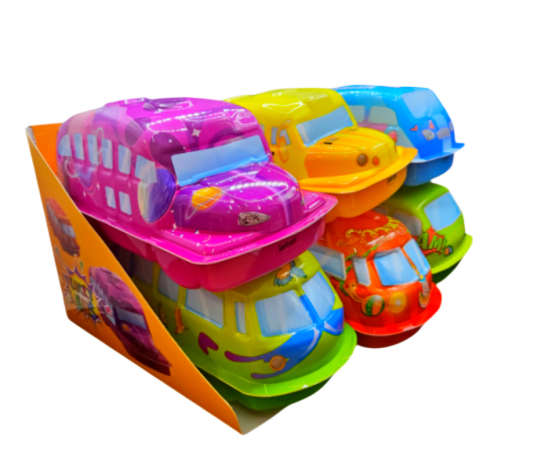 Автобус пластиковий WOOOW School bus з іграшкою-сюрпризом та цукерками 6 шт