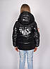 Куртка демісезонна на дівчинку "Монклер" чорна 146, фото 6