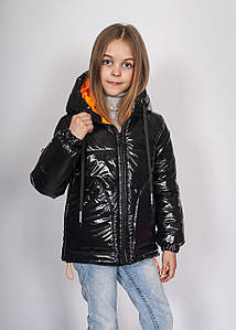Куртка демісезонна на дівчинку "Монклер" чорна 146