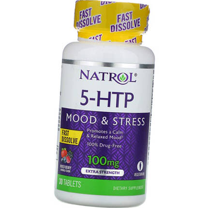 5-гідроксітріптофан Natrol 5-HTP 100 mg 30 капс, фото 2