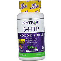 5-гідроксітріптофан Natrol 5-HTP 100 mg 30 капс, фото 3