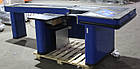 Каса, касовий бокс «WIKO» 3300х1000 мм., з транспортером, синя, ліва, Б/у, фото 8