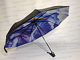 Жіноча парасолька автомат однотонна двостороння з хмарами, фото 4
