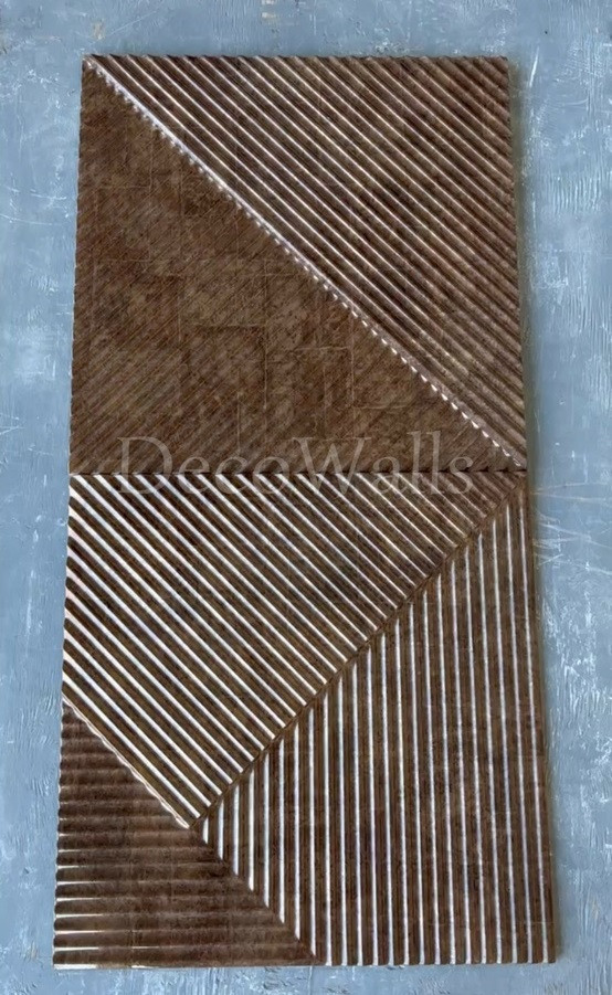 Гіпсові 3D-панель Hatch з ламінованим покриттям під мармур DecoWallsTM, фото 1