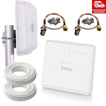 4G Інтернет комплект ZYXEL LTE3202-M430 + панельна MIMO антена 2x15