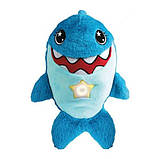 М'яка плюшева іграшка нічник проєктор Star Belly Dream Lites Puppy Shark LED-підсвітка Акуленя синій, фото 7
