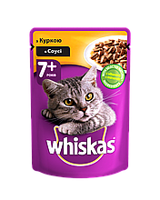 Віскас Whiskas пауч вологий корм для кішок старше 7 років курка в соусі, 100 г