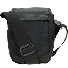 Сумка чоловіча спортивна через плече оригінальна Reebok Le U City Bag чорного кольору, фото 5