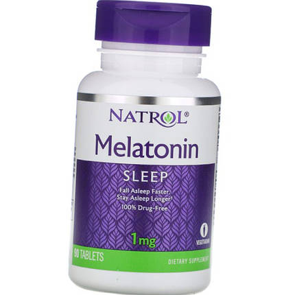 Мелатонін Natrol Melatonin 1 mg 90 таб, фото 2
