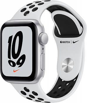 Смарт-годинник Apple Watch Nike SE 40mm GPS Silver Aluminum Case with Pure Platinum/Black Nike Sport Band (MYYD2)