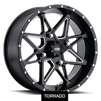 Диски для квадроцикла TORNADO "ITP" 14x7 4/137 5+2 Matte Black with milled 1421951727B