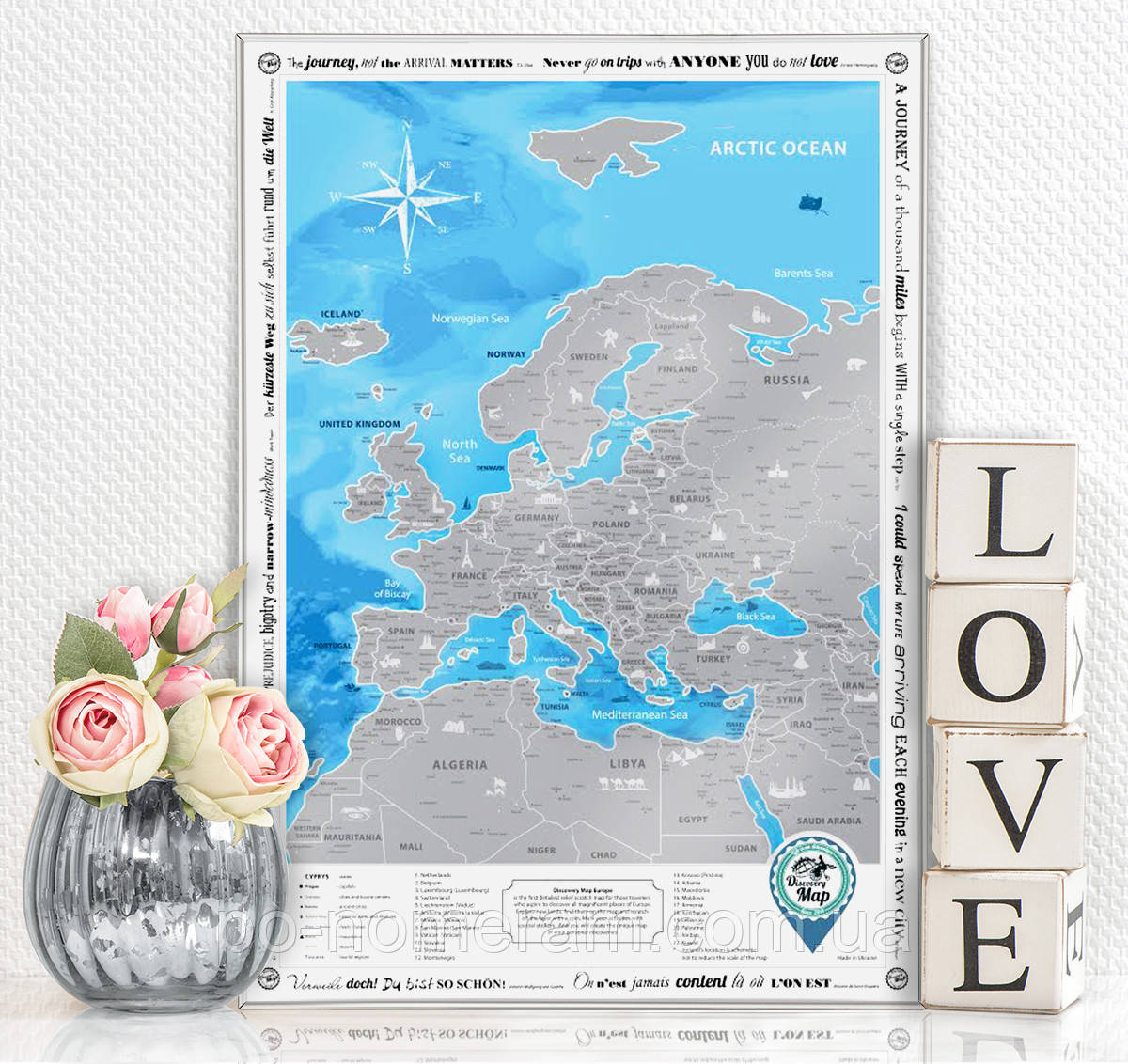 Скретч карта Discovery Map Europe (англ. мова), фото 1