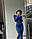 Стильний жіночий прогулянковий костюм з тонкого замша топ з довгим рукавом і лосини, фото 2