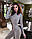 Стильний жіночий прогулянковий костюм з тонкого замша топ з довгим рукавом і лосини, фото 3