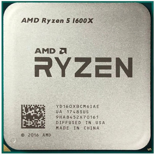 Процесор AMD Ryzen 5 1600X 3.6GHz/16M/5,0GT/s (YD160XBCM6IAE) sAM4, tray, фото 1
