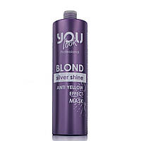 Маска для збереження кольору Blond silver shine anti yellow effect mask 1000 мл