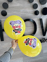 Кульки повітряні з малюнком поштучно "Кушка LalaFanfan/Лалафан" 12" (30 см) (жовтий)