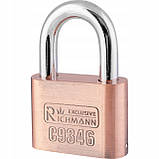 Замок навісний Richmann латунне осердя загартована дуга 60 мм 4 ключі (C9346), фото 2