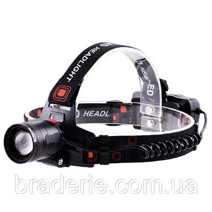 Ліхтар налобний BL-T85-P50,2 акк* 18650 ЗП micro USB, фото 1