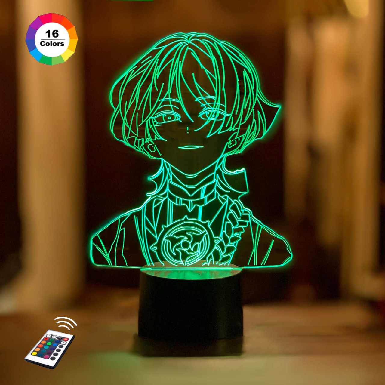 3D нічник GENSHIN IMPACT "Скарамуш" (УВАЧНЕ ЗОБРАЖЕННЯ)+ батарейки (3АА) 3DTOYSLAMP
