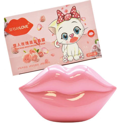 Гідрогелеві патчі для губ SERSANLOVE Lover Rose Moisturizing Lip Mask з екстрактом троянди 20 шт. УЦІНКА, фото 1