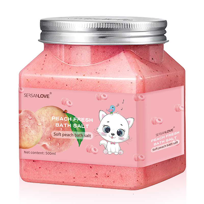Скраб для тіла SERSANLOVE Peach Fresh Bath Salt з екстрактом персика 500 мл, фото 1