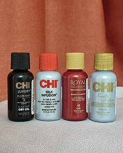 Набір з 4 шовків і олій CHI: Chi Silk Infusion +Chi Luxury +Chi Keratin+Chi Royal