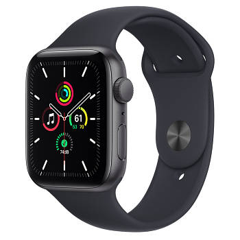 Apple Watch SE 44mm Space Aluminium Grey Case with Midnight Sport Band (MKQ63)